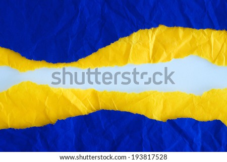 blue and yellow paper design