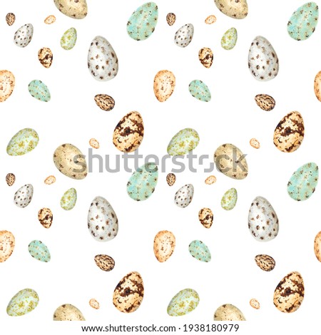 Seamless pattern with hand drawn eggs on white