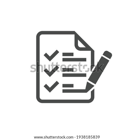 questionnaire icon, vector black illustration Royalty-Free Stock Photo #1938185839