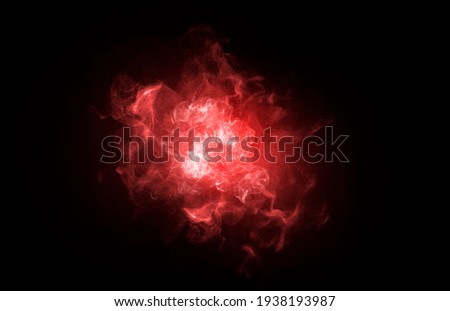 magic particles in red color with a dark background perfect for use with high quality overlay special effect Royalty-Free Stock Photo #1938193987