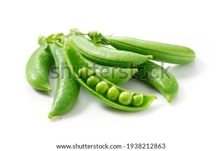 A lot of snap peas on a white background. Royalty-Free Stock Photo #1938212863