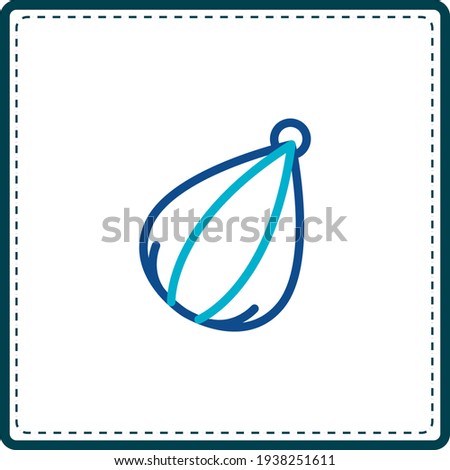 sports, badminton or boxing bag on blue lines. white background vector image