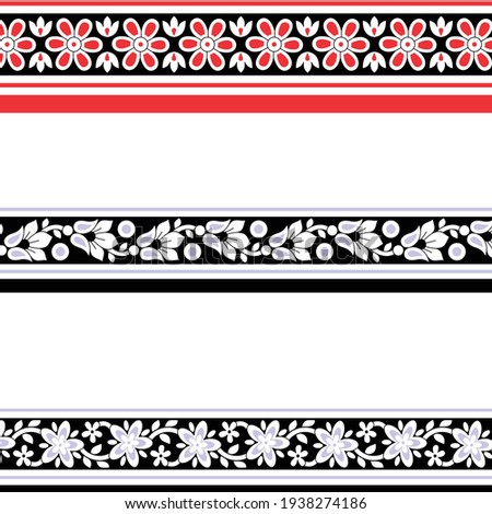 flower  border design for embroidery and more use