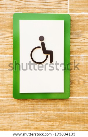 Handicapped sign