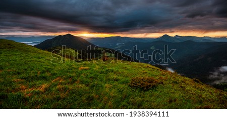 Majestic view of the mountains in the morning light. Location place Carpathian mountains, Ukraine, Europe. Vibrant photo wallpaper. Image of a dramatic landscape. Discover the beauty of earth.
