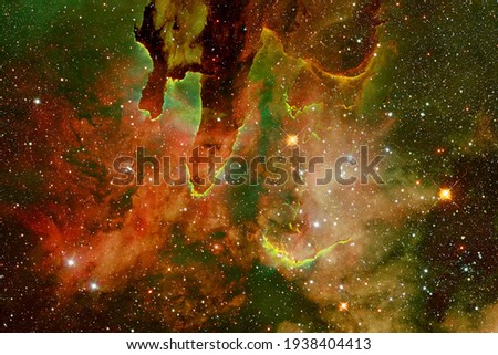 Outer space, cosmic landscape. Nebula. Elements of this image furnished by NASA.