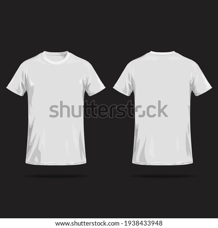 White T-shirt on black background.