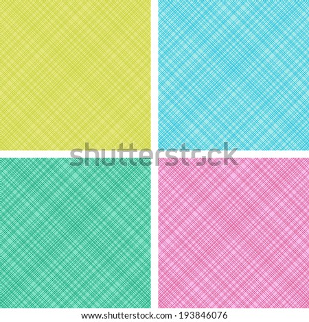 Seamless patterns with cross lines. Raster version