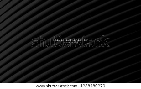 Black diagonal lines background, 3d shapes forming volume texture, masculine stylish background or wallpaper cover Royalty-Free Stock Photo #1938480970