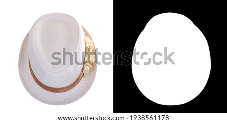 Summer hat isolated on white background with clipping path and layer mask