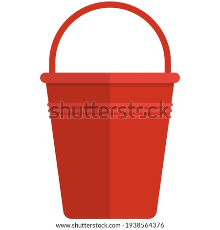 Bucket for fish vector isolated on white background