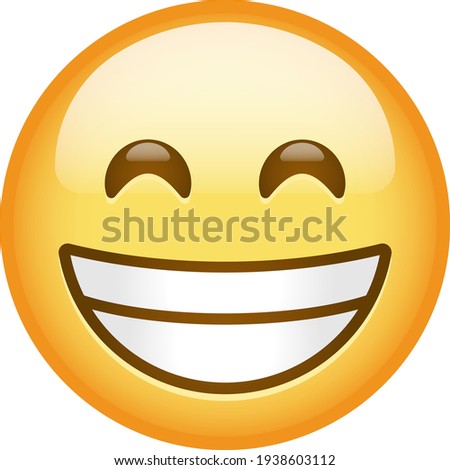 emoji beaming face with smiling eyes Royalty-Free Stock Photo #1938603112