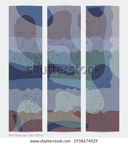 Matisse organic grange textured shapes. Abstract contemporary web banner template with natural floral motif. Minimal mid century art background. Artistic botanical elements on flat earthy colors.