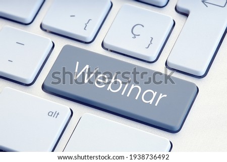 Webinar word on gray computer Keyboard Key