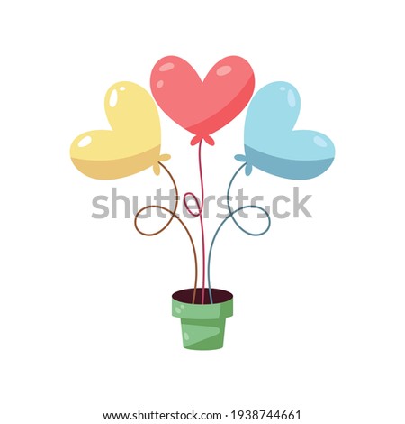 Isolated heart balloon. Valentines day - Vector illustration