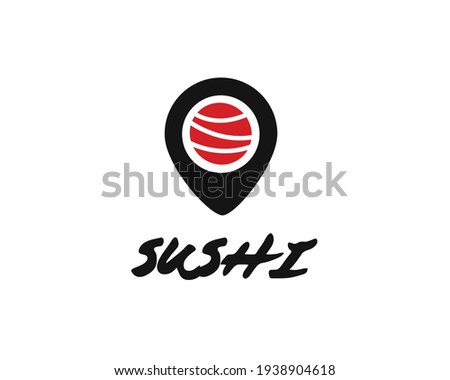 Vector sushi logo combination. Japanese food and roll symbol or icon. Unique seafood logotype design template.