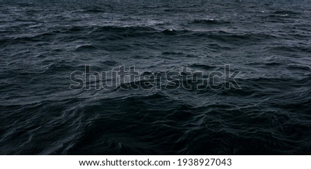 Dark blue sea water surface