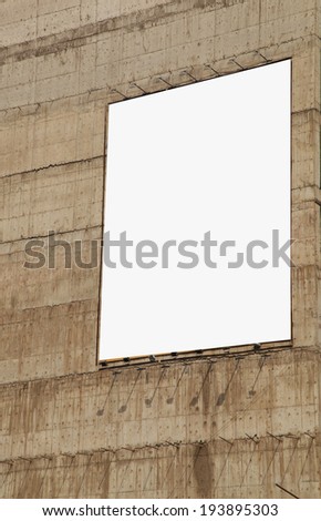 empty billboard on building