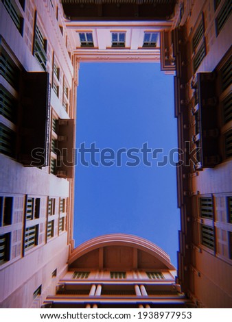abstract perspective of a building