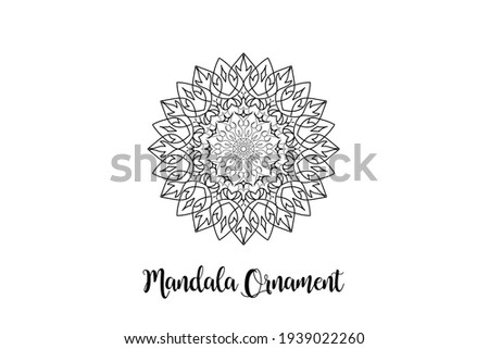 Circular pattern mandala art decoration element