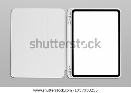 Digital tablet screen mockup smart tech