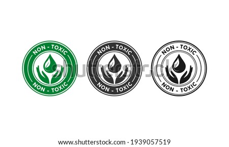 Non toxic design logo template illustration Royalty-Free Stock Photo #1939057519