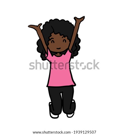 Women jumping and happy on white background.
