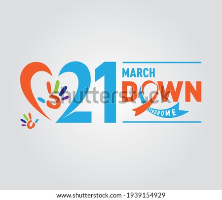 21 march down syndrome vector template Royalty-Free Stock Photo #1939154929
