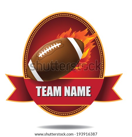 Flaming football insignia