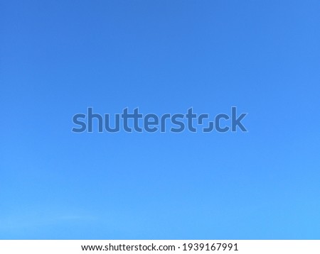The beauty of clear blue sky.