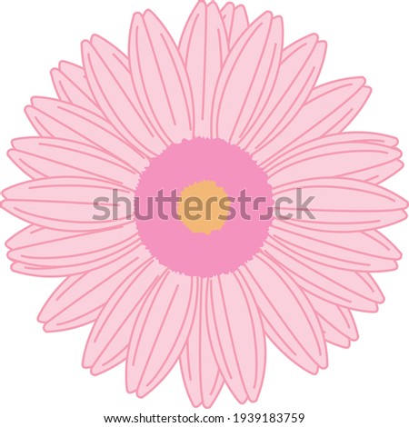 Simple and easy to use gerbera daisy clip art