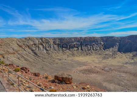 Meteor Crater Natural Monument in the Arizona Rocky Plain