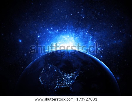 The Earth at Sunrise - Elements of this Image Furnished by NASA 