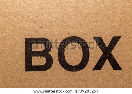 Plain Brown Cardboard with Letters Background