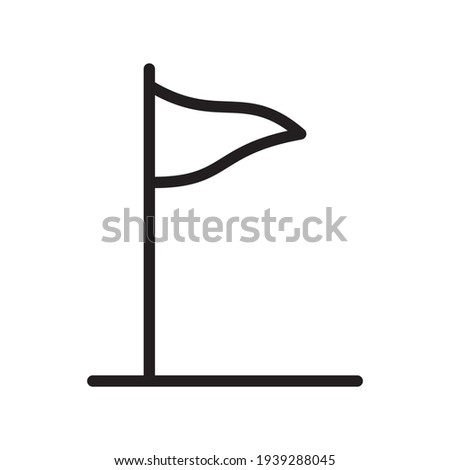 Golf Flag Icon Vector Design Template Illustration In Trendy Flat Style