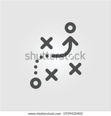 Isolated outline vector icon representing strategy Royalty-Free Stock Photo #1939420402