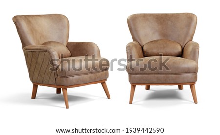 armchair different angles isolated on a white background . Royalty-Free Stock Photo #1939442590