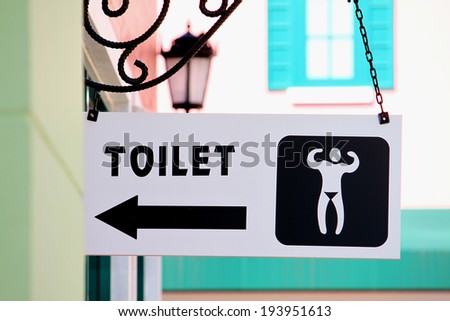 A sign of men toilet