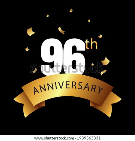 96 year anniversary celebration, vector design for celebrations, invitation cards and greeting cards