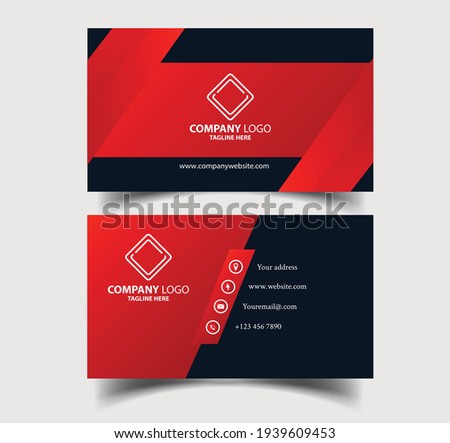 Business Card - Creative and Clean Business Card Template.	 Royalty-Free Stock Photo #1939609453