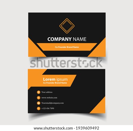 Business Card - Creative and Clean Business Card Template.	 Royalty-Free Stock Photo #1939609492