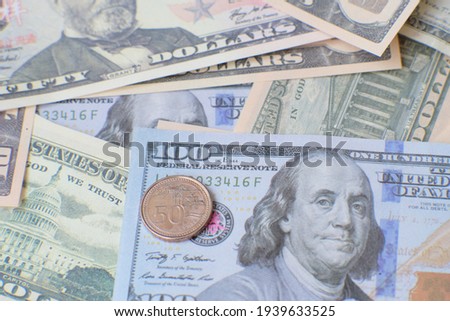 Banknote money background and saving money and business growth concept 