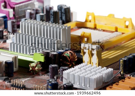 matrix with various computer parts