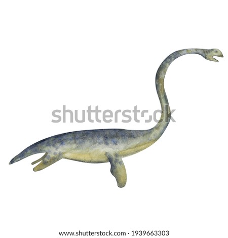 Watercolor Dinosaur, Jurassic Park, Plesiosaur