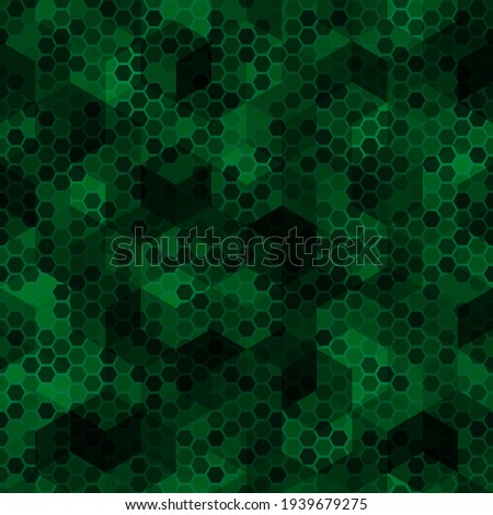 Texture military dark green colors forest camouflage seamless pattern