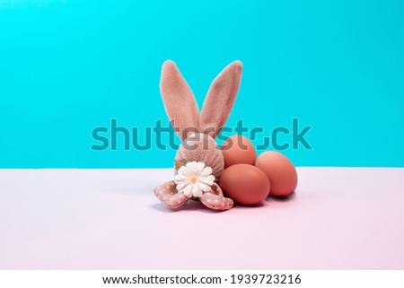 bunny and egg, a creative idea for Easter and spring