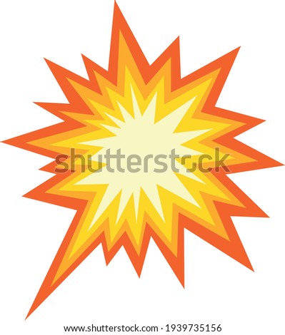 Vector illustration of explosive collision emoticon