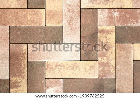 Floor covering with tiles close-up