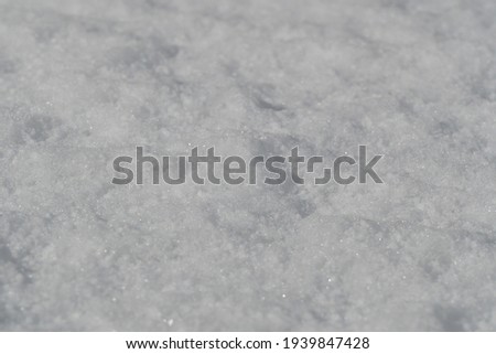 Snow surface during a sunny day