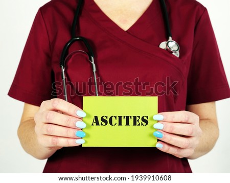Healthcare concept about Ascites with phrase on the page.
 Royalty-Free Stock Photo #1939910608